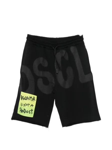 Pantaloni scurți Disclaimer cu autograf negru