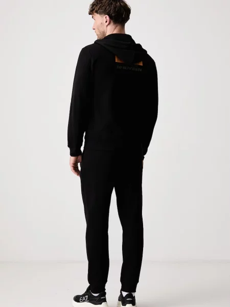 Emporio Armani melegítő szett férfi pamuttal fekete