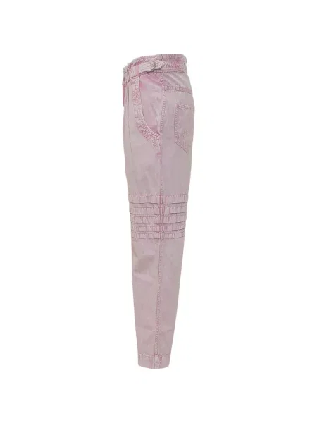 Pantaloni Marant Etoile cu volane roz