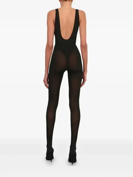 Pantaloni Wardrobe.nyc transparente negru