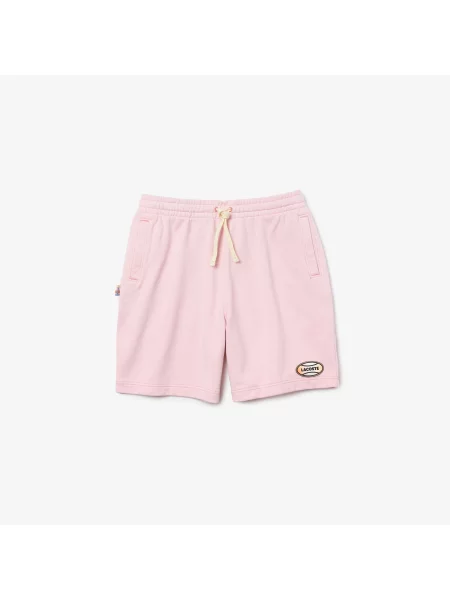 Lacoste Szorty Live Z Nadrukiem Relaxed Fit różowe