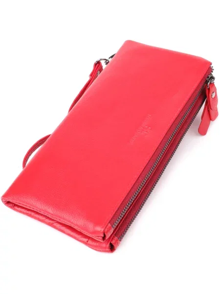 Кожаный кошелек St Leather Accessories красный