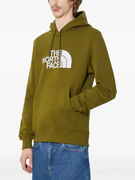 Суичър с качулка The North Face с автограф зелено
