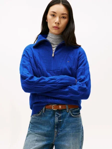 Sweter Tommy Hilfiger niebieski