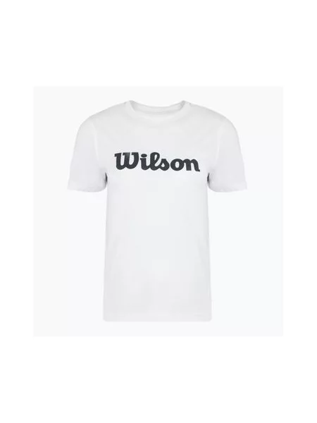 Тенісна футболка Wilson Team Graphic Script W яскравий шрифт білий