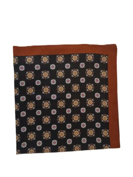 Fular Altea cu model floral cu imagine maro