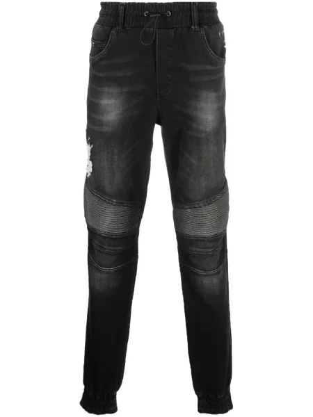 Blugi conici Philipp Plein negru