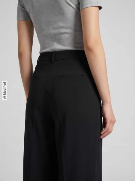 Kroj regular fit szerokość spodnie z dodatkiem model SONJA' Only czarne