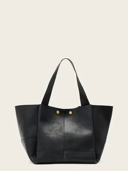 AllSaints geantă shopper pentru femei din piele ROSALIE negru