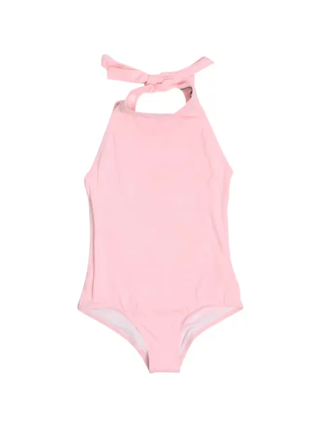 Rochie Emilia Wickstead cu legături cu gât halter roz