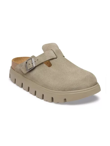 Σκαρπινια Birkenstock σουέντ chunky μπεζ