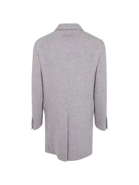 Palton Zegna de lână cu două rânduri de nasturi gri