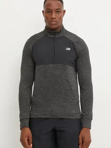 Hanorac New Balance Athletics Heat Grid Zip Black L negru