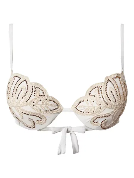 Top Twinset cu broderie alb