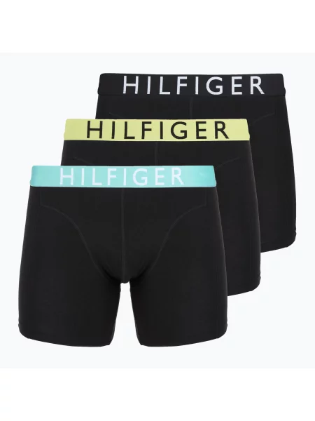 Boxeralsó Tommy Hilfiger Brief 5 pairs lemon curd/arctic aqua/black. Méret: S fekete