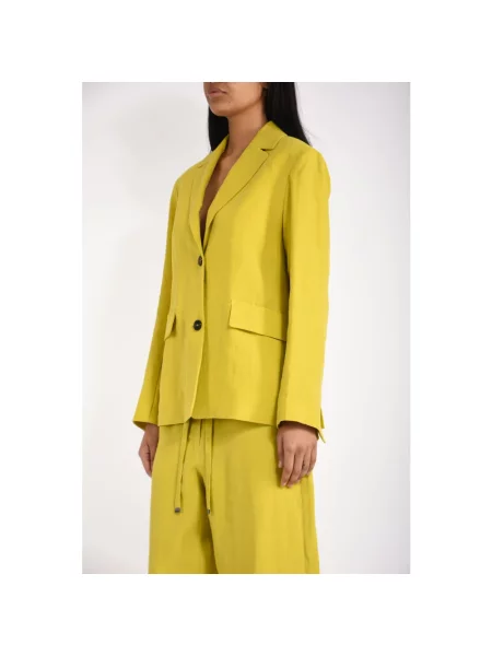 Lniana marynarka Max Mara żółta