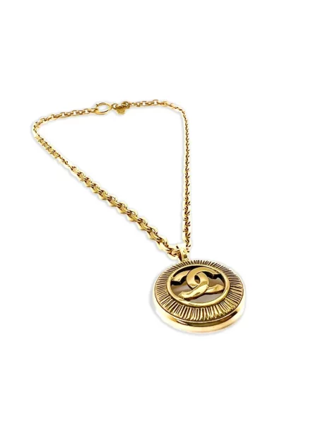 Náhrdelník Chanel Pre-owned s autogramem zlatý