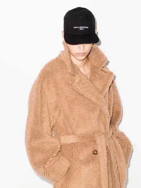 Siuvinėtas kepurė su snapeliu Stella Mccartney juoda