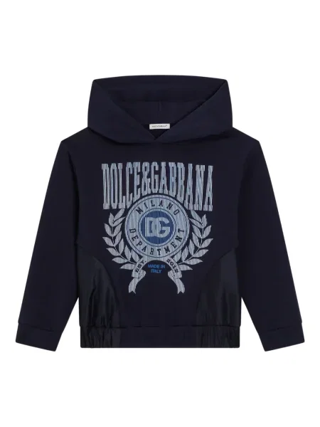 Bluza z kapturem dziecięca Dolce And Gabbana niebieska