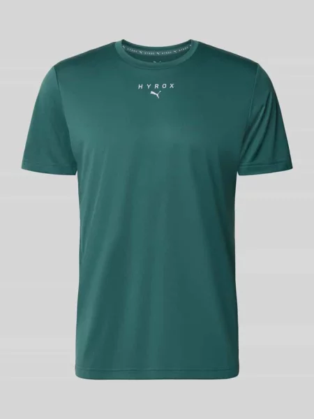 T-shirt sportowy o kroju regular fit z nadruk z logo model M PUMA X HYROX' Puma Performance