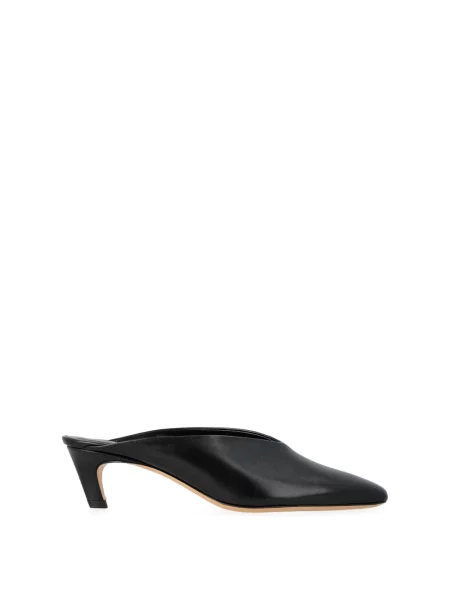 Klapki mules Soeur skórzane czarne