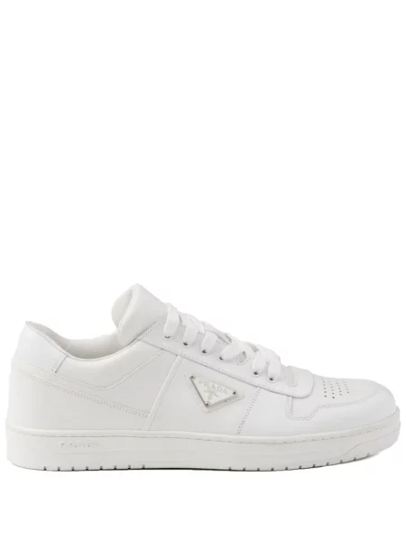 Sneakerși Prada din piele alb