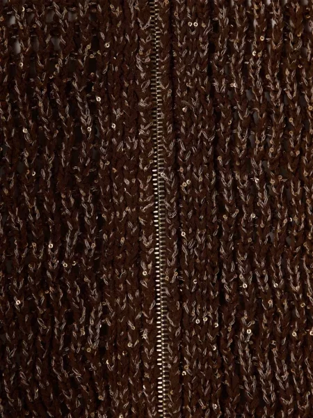 Cardigan Max Mara cu paiete maro