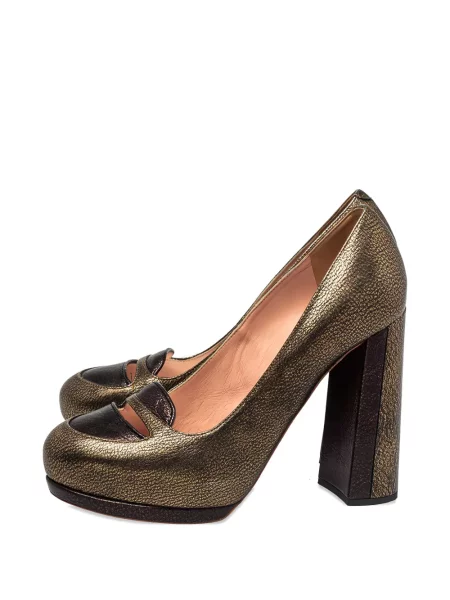 Pantofi cu toc Rochas din piele maro