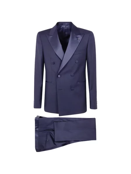 Costum Tagliatore cu două rânduri de nasturi albastru