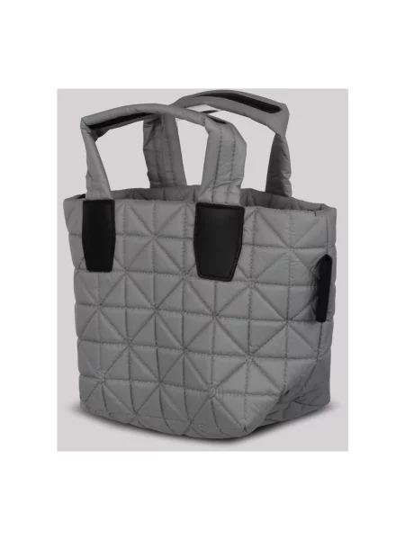 Shopperka Vee Collective skórzana szara