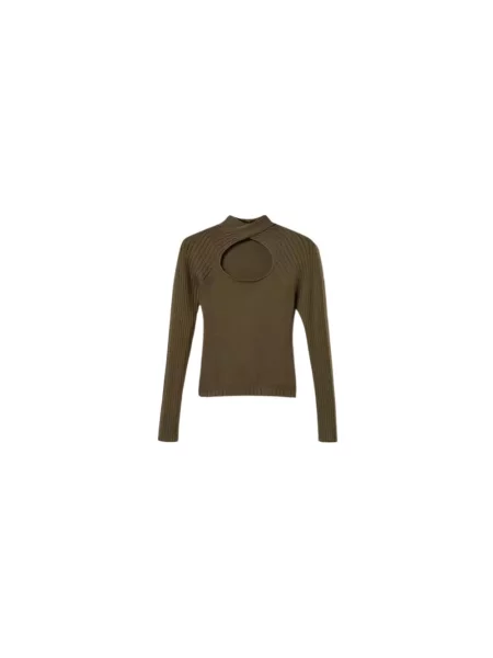 Sweter z golfem Twinset do golfa zielony