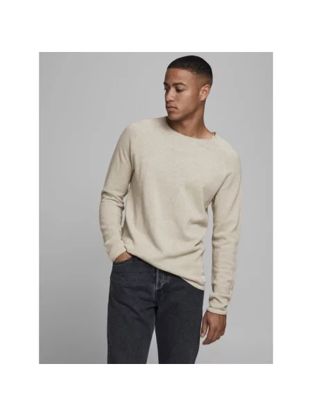 Jack & Jones Sweter Hill beżowy