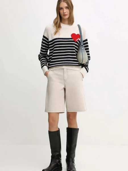 Вовняний светр FROM FUTURE легкий бежевий