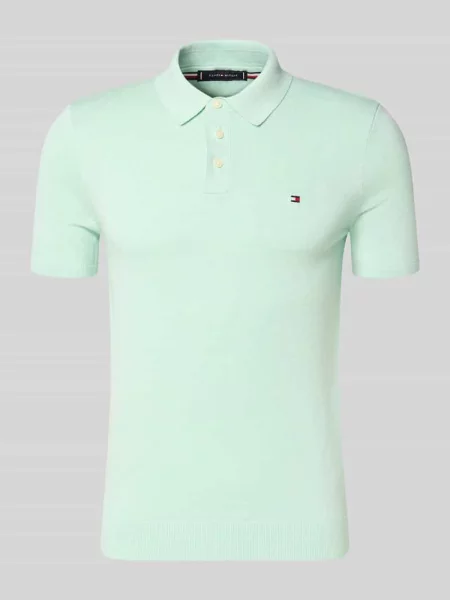 Koszulka polo z dzianiny o kroju regular fit z czystej bawełny Tommy Hilfiger
