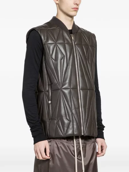 Vestă Rick Owens din piele maro