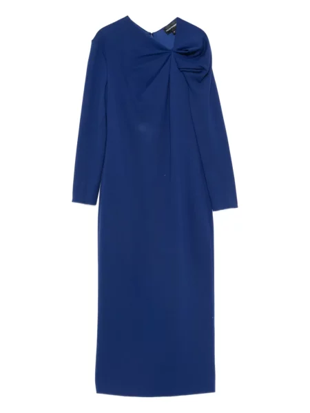 Rochie maxi Emporio Armani lungă de costum albastru