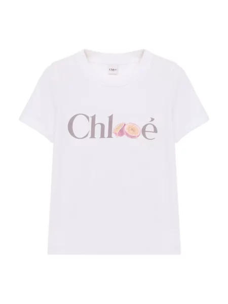 Koszulka Chloe z logo biała