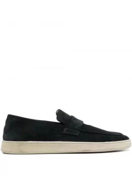Pantofi loafer Officine Creative din piele de căprioară slip-on negru