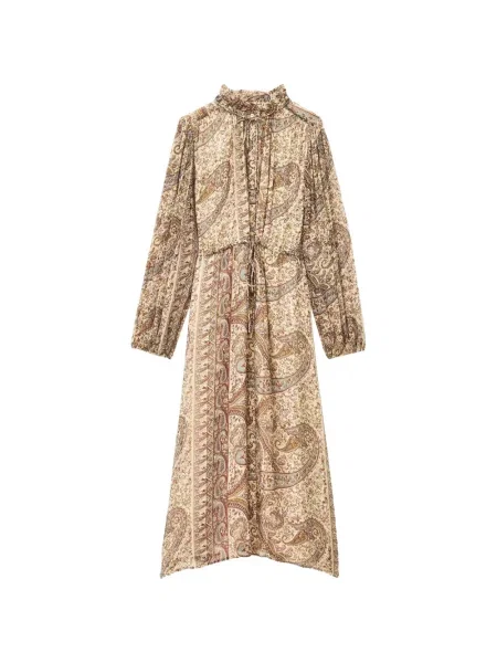 Rochie tip cămașă Ba&sh cu imagine cu model paisley