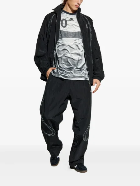 Tricou Adidas cu dungi cu imagine din jerseu verde