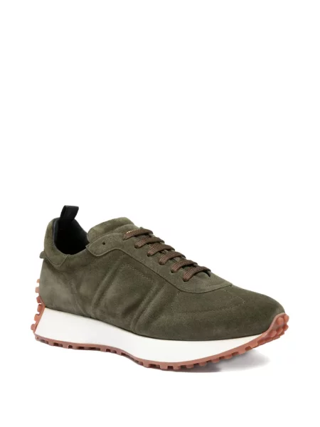 Sneakerși Officine Creative din piele de căprioară verde