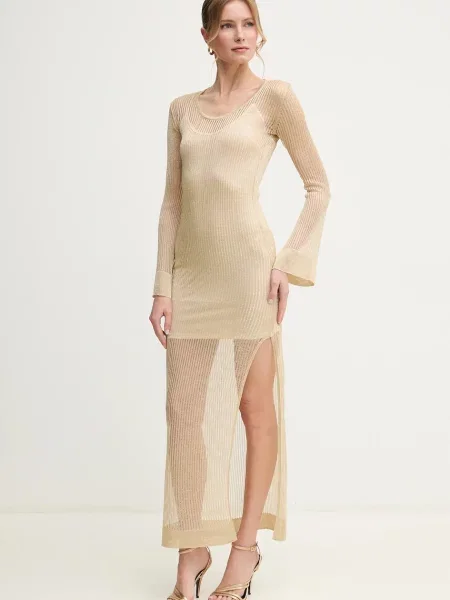 Simona Corsellini rochie maxi mulata auriu