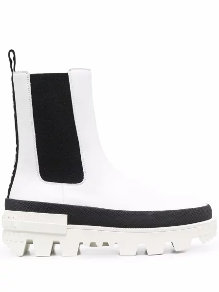 Botine chelsea Moncler alb