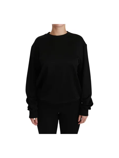 Bluza Dolce And Gabbana z okrągłym dekoltem czarna