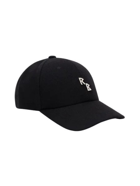 RUSLAN BAGINSKIY czapka z daszkiem wełniana Crystal-embroidered Baseball Cap czarna