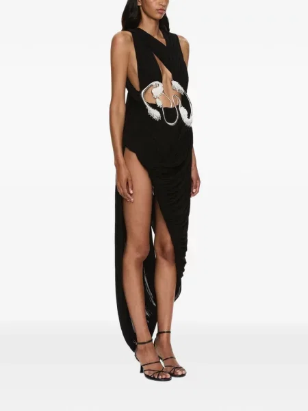 Rochie maxi Christopher Esber drapată negru
