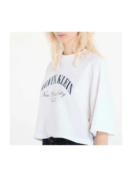 Denim ruha Calvin Klein Jeans fehér