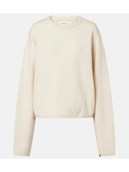 Pulover Extreme Cashmere din cașmir alb