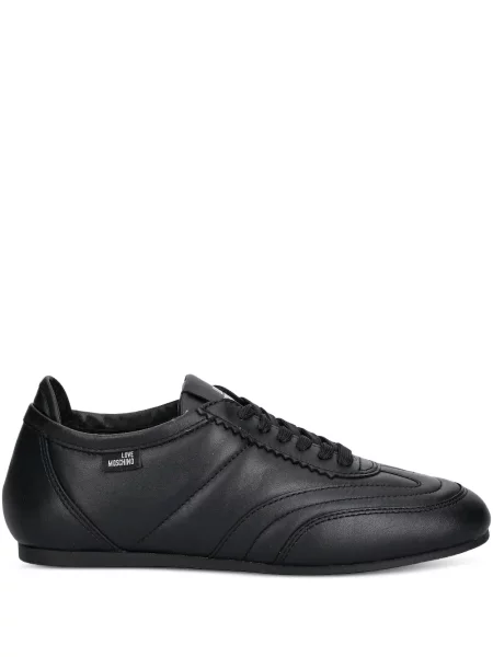 Sneakersy Love Moschino sznurowane koronkowe czarne
