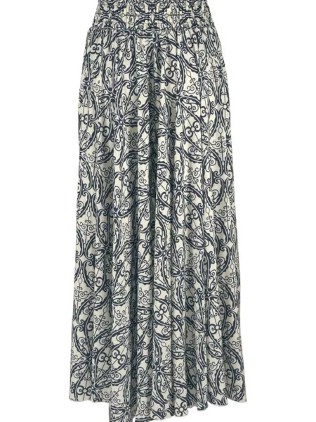 LASCANA Pantaloni largi crem / marin albastru